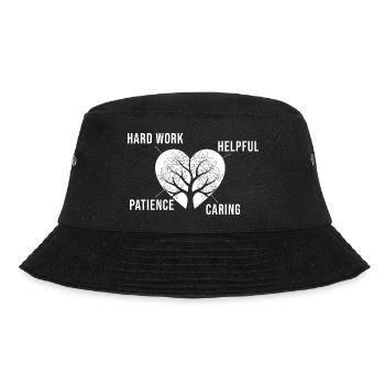 Social Worker Quote Hard Worker Social Work - Bucket Hat - Schwarz - Vorne - Lela (165cm)