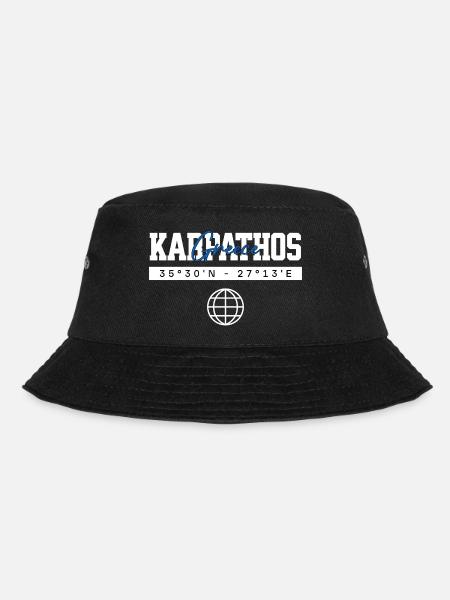 Karpathos Griechenland Koordinaten Reise Souvenir - Bucket Hat - Schwarz