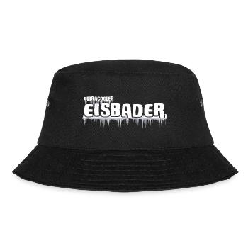 Eisbader cooler Winterschwimmer im Frost - Bucket Hat - Schwarz - Vorne - Lela (165cm)