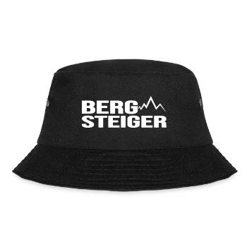 Bergsteiger Alpinist alpin klettern Bergsteigen - Bucket Hat - Schwarz - Vorne - Lela (165cm)