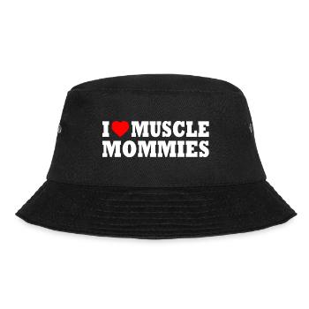 I love muscle mommies - Bucket Hat - Schwarz - Vorne - Lela (165cm)