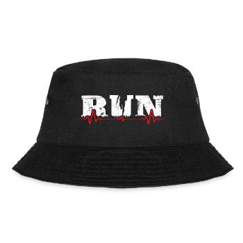 Marathon runner running running shoes cross country run RUN - Bucket Hat - black - Front - Lela (165cm)