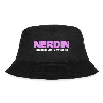 nerd coder server gamer nerdin online nerd-girl - Bucket Hat - Schwarz - Vorne - Lela (165cm)