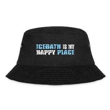 eisbader winterschwimmer "icebath happy place" - Bucket Hat - Schwarz - Vorne - Lela (165cm)