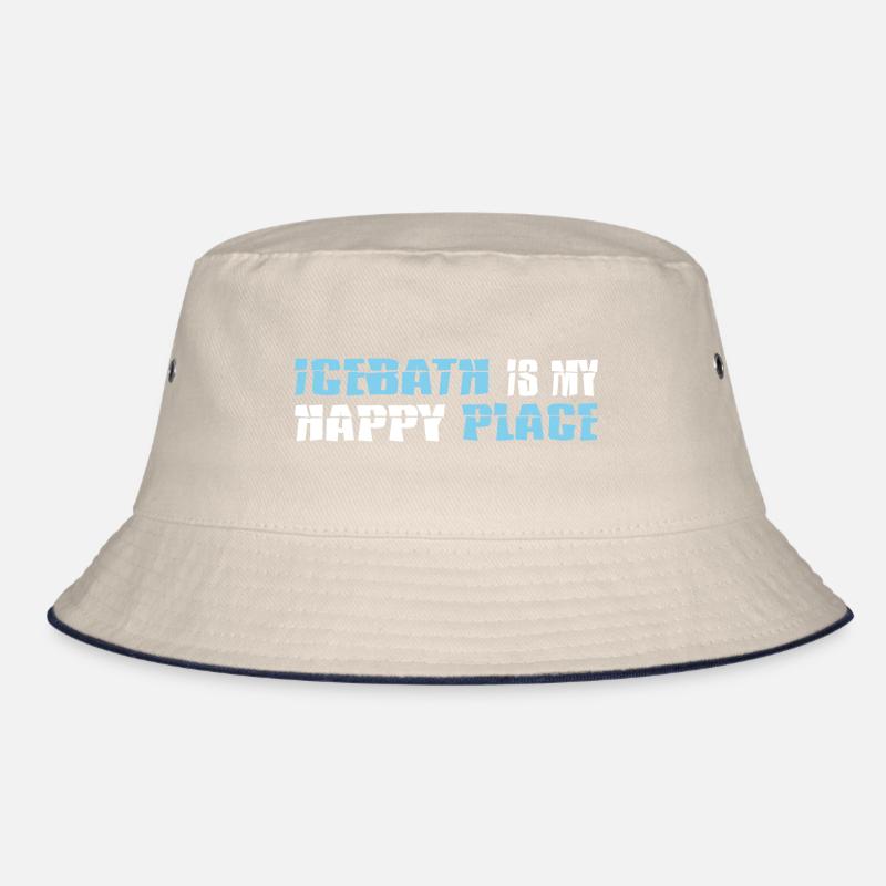 eisbader winterschwimmer "icebath happy place" Bucket Hat