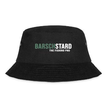 Angeln Angler "Barsch oder Hecht" Angelhaken - Bucket Hat - Schwarz - Vorne - Lela (165cm)