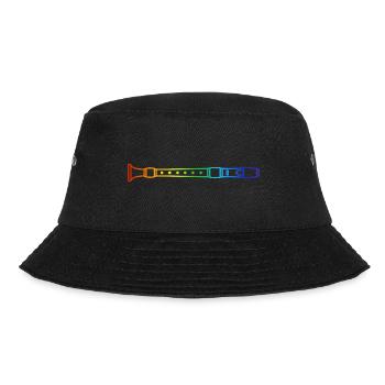 Flute, Flute, Orchestra, Rainbow Music - Bucket Hat - black - Front - Lela (165cm)