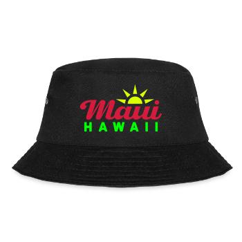 Maui, Hawaii (sun, sun rays) - Bucket Hat - black - Front - Lela (165cm)