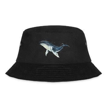 Buckelwal Aquarell Wal Tiefsee Ozeanriese - Bucket Hat - Schwarz - Vorne - Lela (165cm)