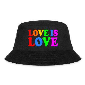 Love is love - Bucket Hat - Schwarz - Vorne - Lela (165cm)