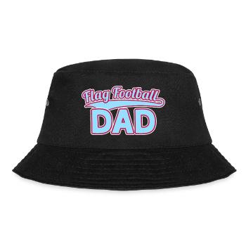 Flag Football Dad - Vater - Bucket Hat - black - Front - Lela (165cm)