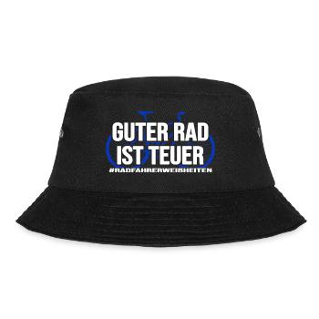 Fahrrad radlos Drahtesel sattelfest Bike radeln - Bucket Hat - Schwarz - Vorne - Lela (165cm)