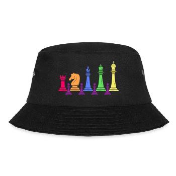 Schach Schachmatt Schachspieler Schachfamilie - Bucket Hat - Schwarz - Vorne - Lela (165cm)