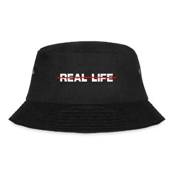 gamer "no real life" online nerd - Bucket Hat - Schwarz - Vorne - Lela (165cm)