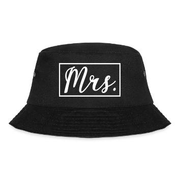 Mrs. Matching Couple Engagement Wedding Honeymoon - Bucket Hat - black - Front - Lela (165cm)