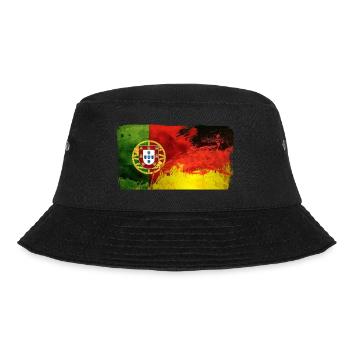 Fusion Portugal Deutschland Sport Fussball Liebe - Bucket Hat - Schwarz - Vorne - Lela (165cm)