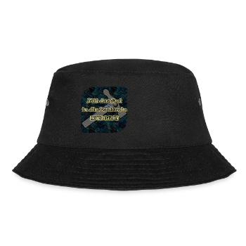Mit der Axt in die Bank rein [STYLEZ] - Club WoW - Bucket Hat - Schwarz - Vorne - Lela (165cm)