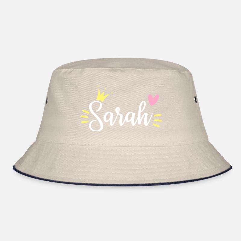 Sarah Name Krone Bucket Hat