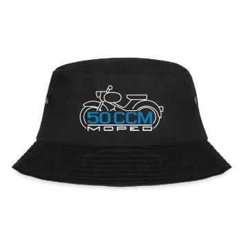 50cc Moped Sparrow Emblem v.2 - Bucket Hat - black - Front - Lela (165cm)