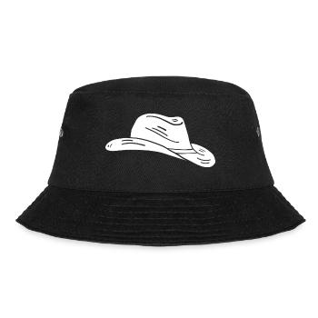 Cowboy Hut Sheriff Stern Wilder Westen Texas - Bucket Hat - Schwarz - Vorne - Lela (165cm)