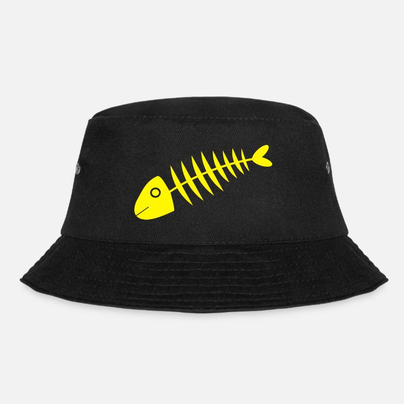 gelber Fisch Comic Fische - Bucket Hat - Schwarz