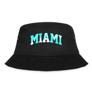 Logo Miami : Design collégial ambiance tropicale - Bob - noir - Devant - Lela (165cm)