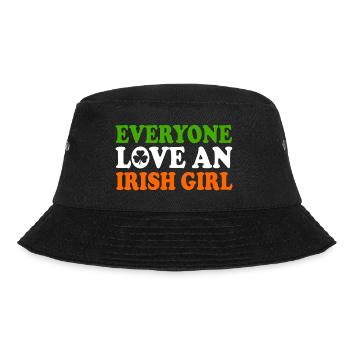 everyone loves an irish girl - Bucket Hat - Schwarz - Vorne - Lela (165cm)