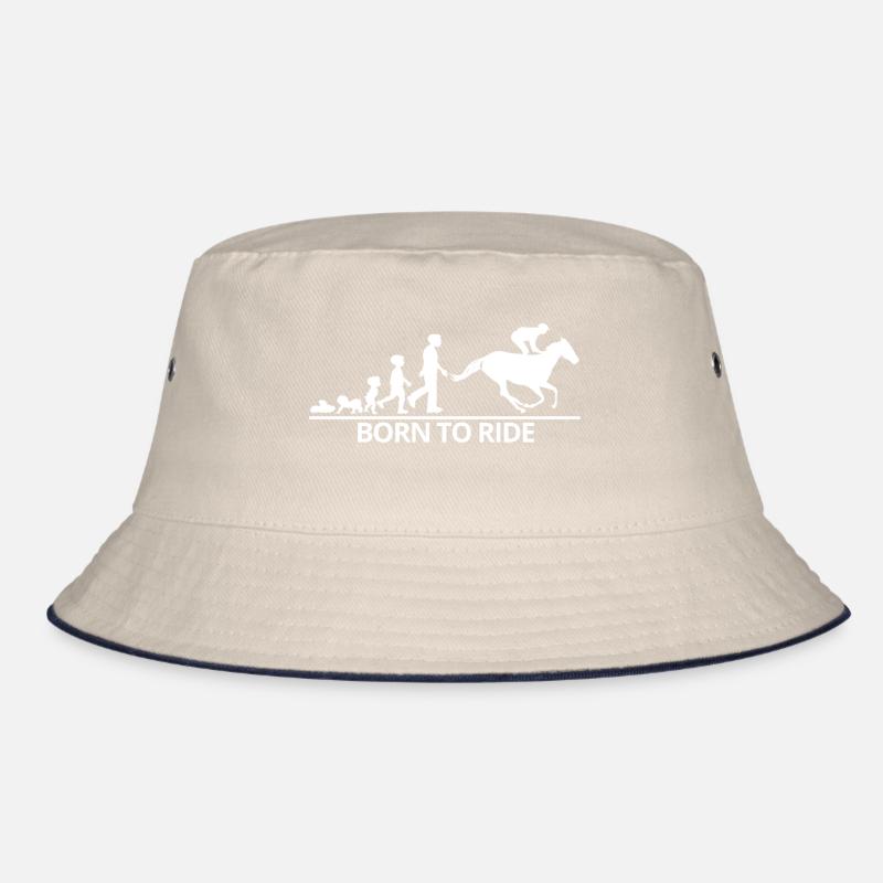 Pferde Pferd Reiterin Reiter Evolution Geschenk Bucket Hat