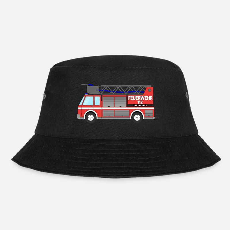 Feuerwehrauto - Bucket Hat - Schwarz