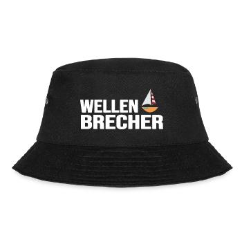 segeln Segelboot ahoi Wellenbrecher Skipper Segler - Bucket Hat - Schwarz - Vorne - Lela (165cm)