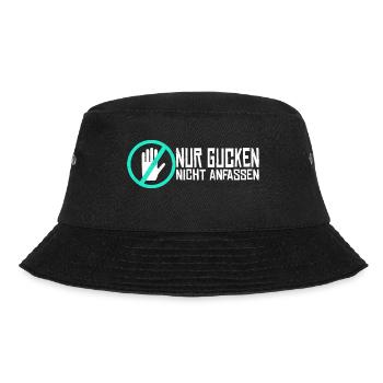 Nicht anfassen Do not Touch Spruch Icon Symbol - Bucket Hat - Schwarz - Vorne - Lela (165cm)