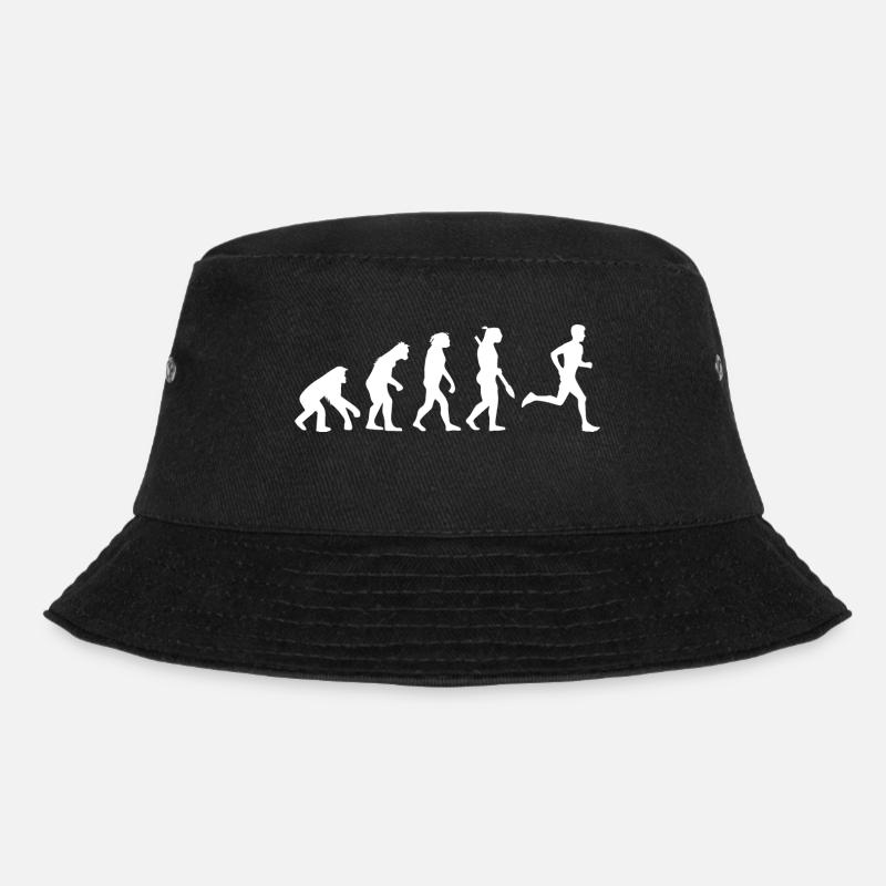 Evolution run monkey gift - Bucket Hat - black
