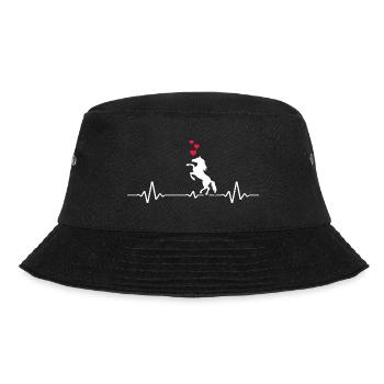 Pferd reiten Pferdeliebe Pferdestall Reitstunde - Bucket Hat - Schwarz - Vorne - Lela (165cm)