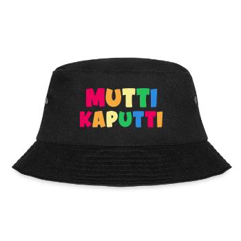 Mama "mutti kaputti" superMom - Bucket Hat - Schwarz - Vorne - Lela (165cm)