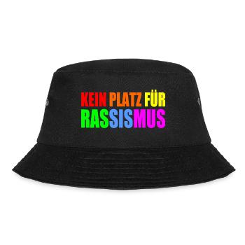 kein platz für rassismus - Bucket Hat - Schwarz - Vorne - Lela (165cm)