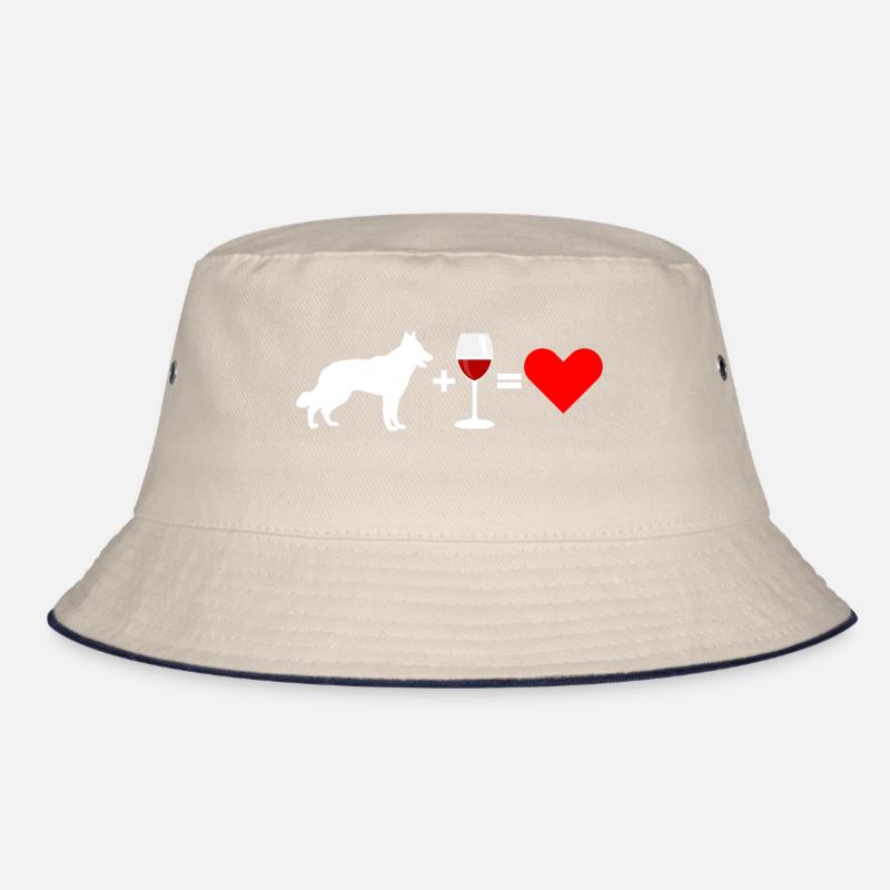 German shepherd wine red wine - I love Bucket Hat