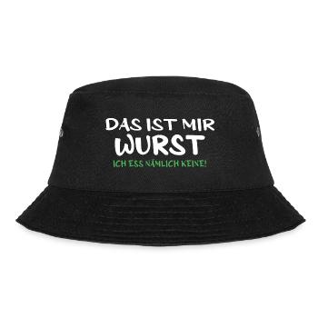 vegetarier bio fleischlos vegetarisch veganlife - Bucket Hat - Schwarz - Vorne - Lela (165cm)
