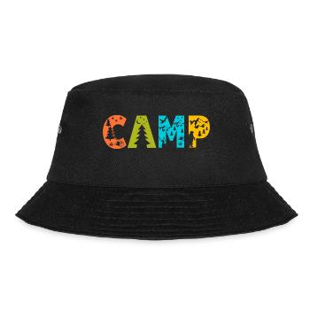 Camping Camper Campsite Nature Time Out Holiday - Bucket Hat - black - Front - Lela (165cm)