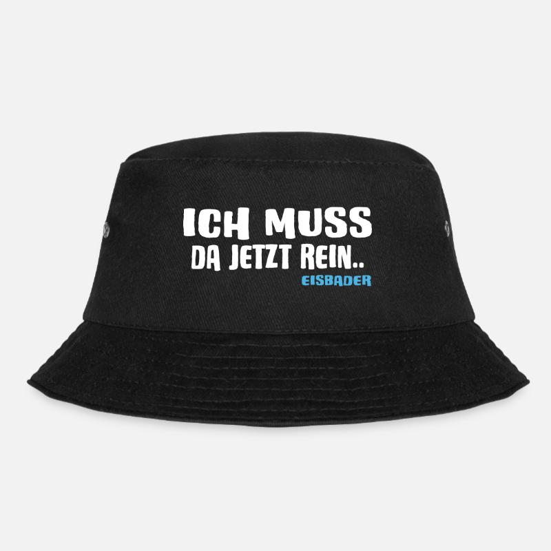 Eisbader Winterschwimmer Winterhart Eisbad - Bucket Hat - Schwarz