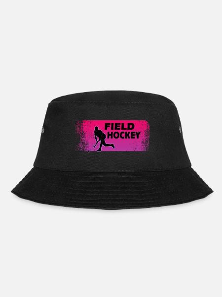 Hockey Feldhockey "Hockey-Girl" Hockeyspielerin - Bucket Hat - Schwarz