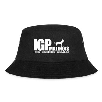IGP MALINOIS Hundesport Wilsigns Hunde Geschenk - Bucket Hat - Schwarz - Vorne - Lela (165cm)