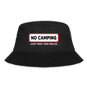 wildcamping camper outdoor "no camping" - Bucket Hat - Schwarz - Vorne - Lela (165cm)
