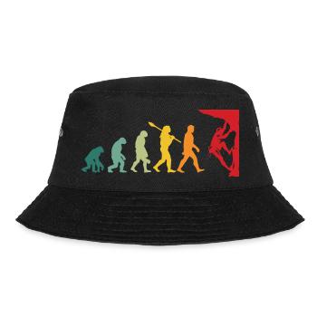 Kletterer Evolutionen Mensch Affe Mann Climber - Bucket Hat - Schwarz - Vorne - Lela (165cm)