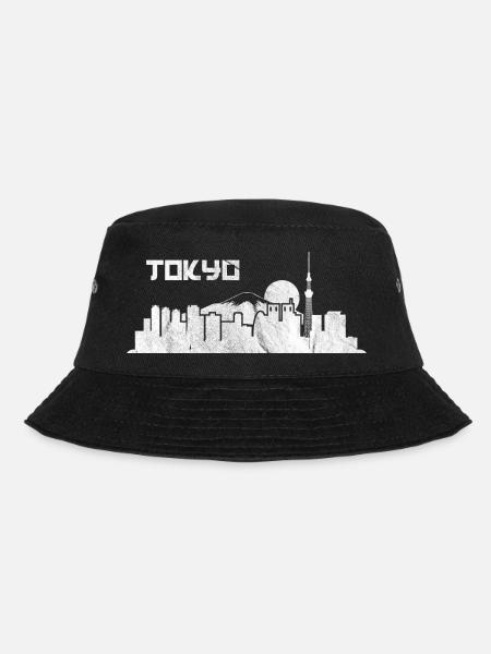 TOKYO SKYLINE BLACK AND WHITE by The Manzanita - Bob - noir