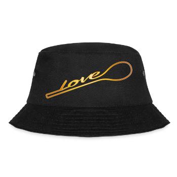 Cooked with love - golden cooking spoon with typo - Bucket Hat - black - Front - Lela (165cm)