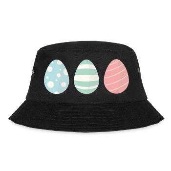 Drei Ostereier - Bucket Hat - Schwarz - Vorne - Lela (165cm)