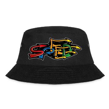 GRAFFITI-GESCHWINDIGKEIT - Bucket Hat - Schwarz - Vorne - Lela (165cm)