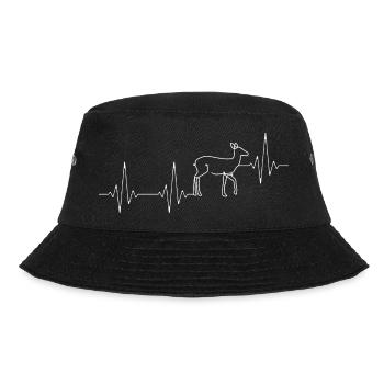 Reh Herzschlag Reh Liebe - Bucket Hat - Schwarz - Vorne - Lela (165cm)