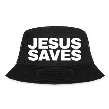 Jesus rettet - Bucket Hat - Schwarz - Vorne - Lela (165cm)