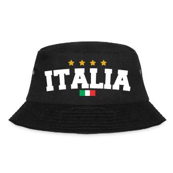 ITALIA Sport Fußball Fan - Bucket Hat - Schwarz - Vorne - Lela (165cm)